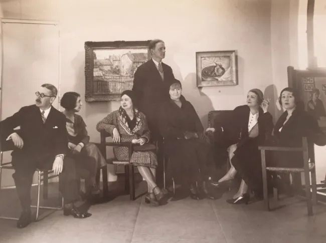 Photographie de Max Moos, Fanny Moos et Lucienne Florentin en 1933